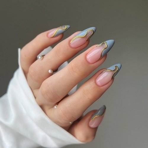 Abstract Grey Gold