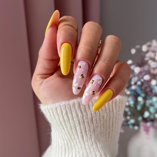 Bee Yellow Nails