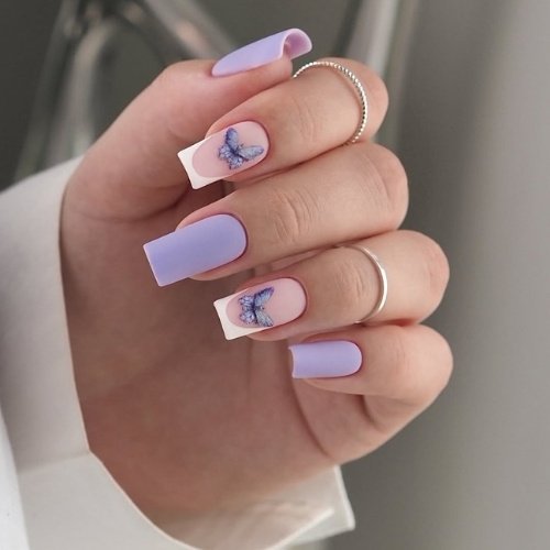 Butterfly Accent Nails