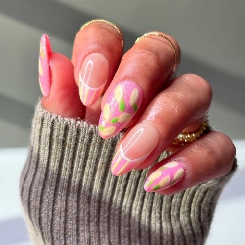 Candy Swirl Abstract Nails