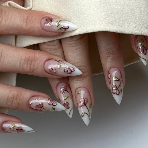 Floral French Tip