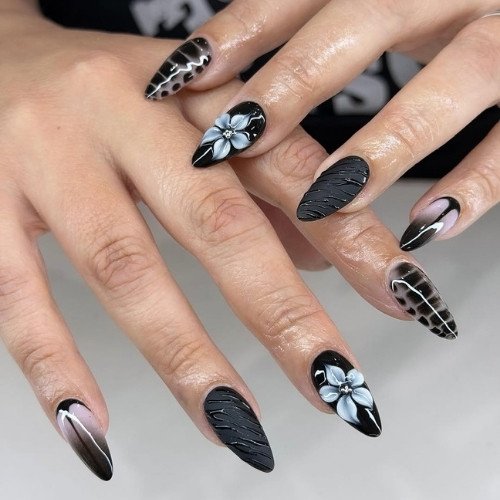 Floral Mix Nails