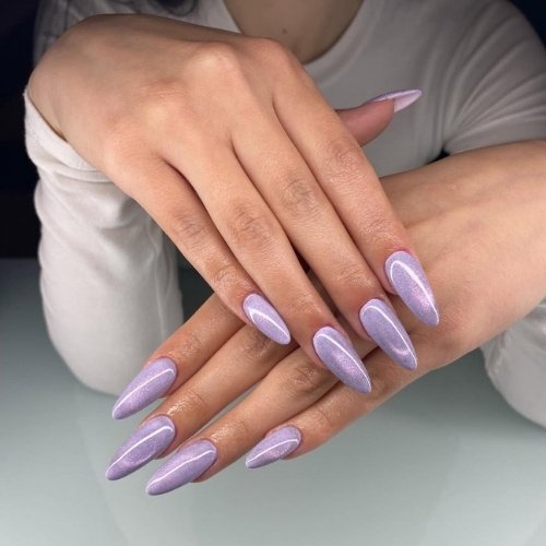 Frosted Shine Nails