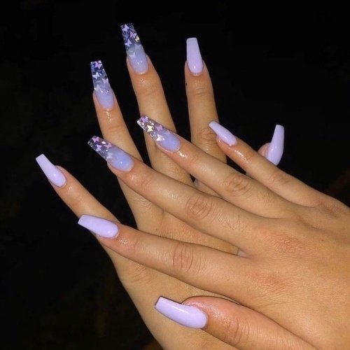 Glitter Accent Nails
