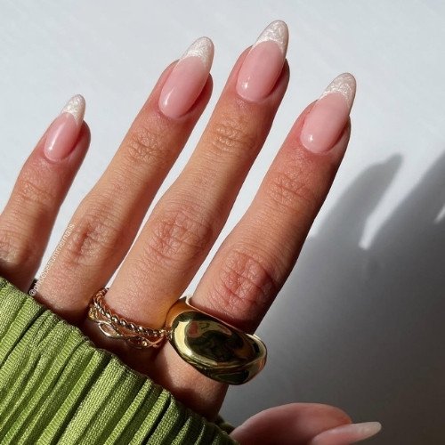 Glitter French Nails