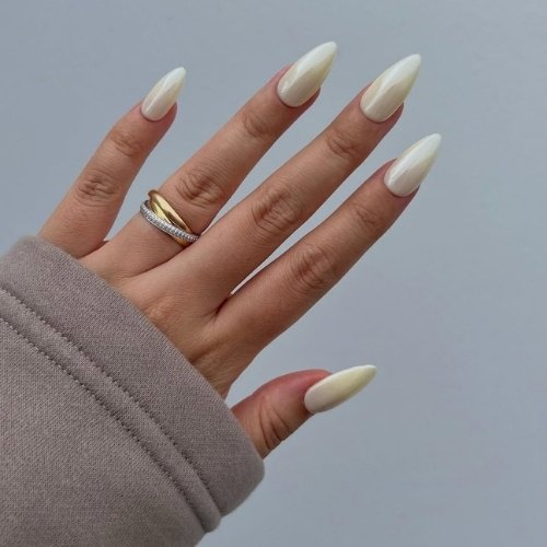 Milky White Nails