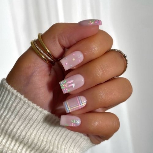 Pastel Garden Mix Nails