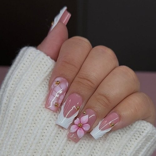 Pink French Nails