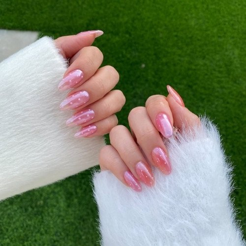 Pink Jelly Nails