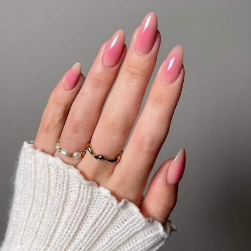 Pink Ombre Nails