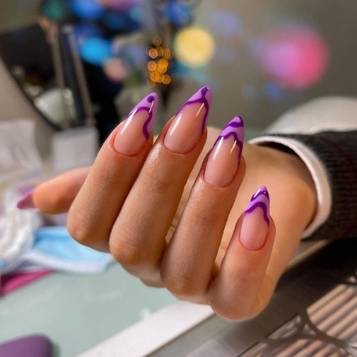 Purple Wave Nails