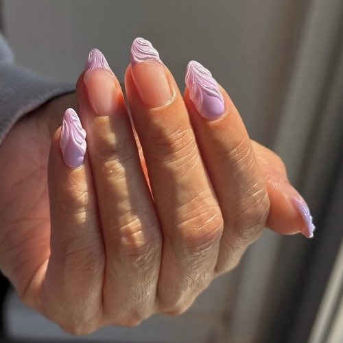 Wave Accent Nails
