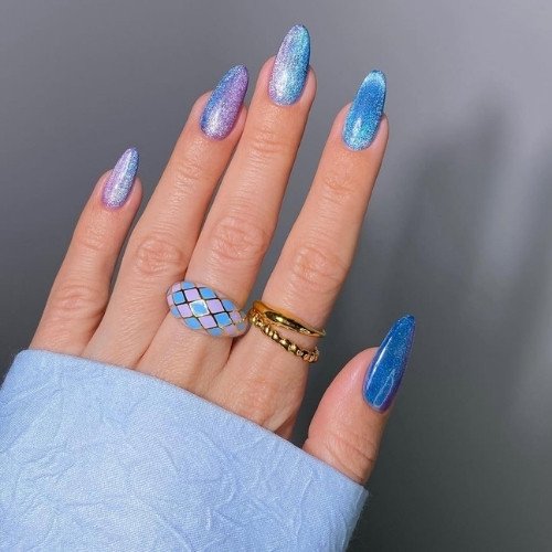 Icy Blue Nails