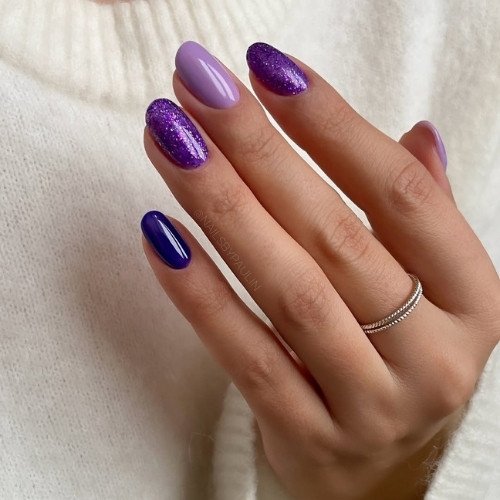 Lavender Velvet Nails