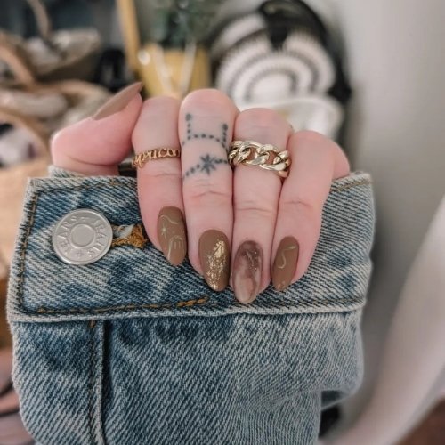 Mocha with Gold Accents