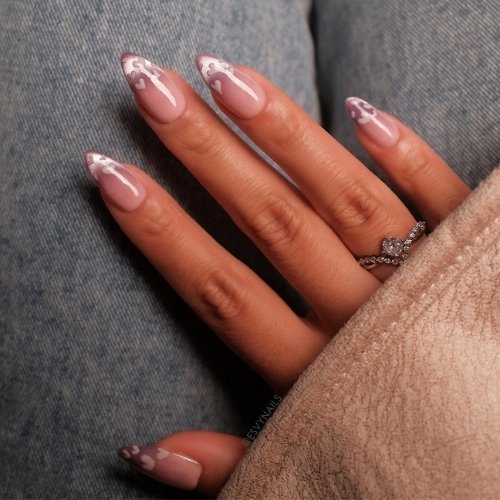 Soft Mauve Velvet French Tips